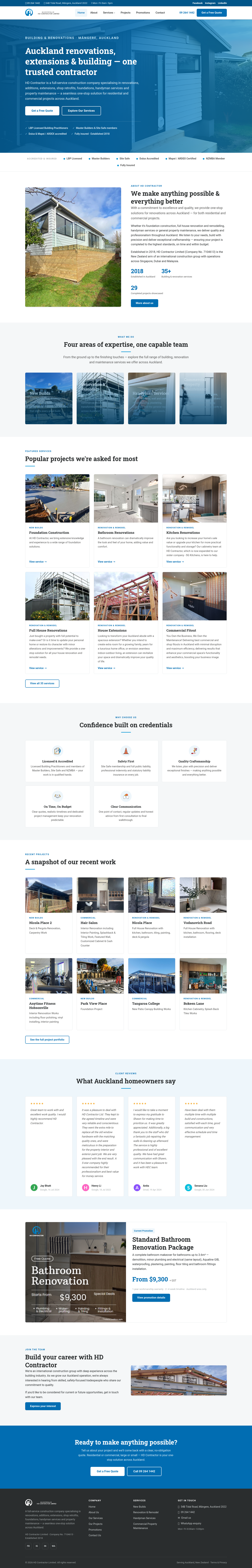 Preview of Option A — The Established redesign for HD Contractor