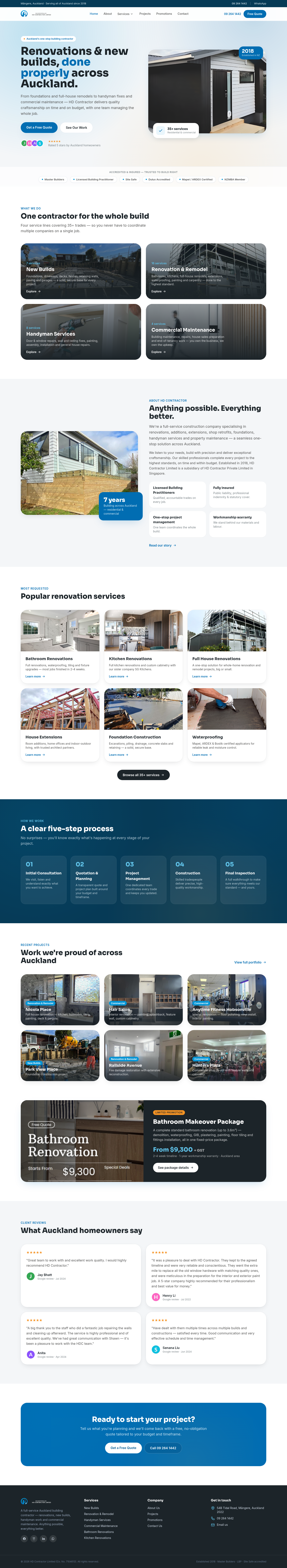 Preview of Option B — The Modern redesign for HD Contractor